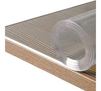 Tovaglia ultra spessa 3 mm trasparente in PVC ecologico impermeabile per sala da pranzo, soggiorno e giardino, protegge le superfici facile da pulire