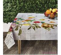 Tovaglia Vingi Tiffany cod.A06 in cotone con frutta e scritte