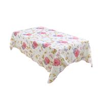 Tovaglia vinile rettangolo 54" x 71" viola fiore rosa Modello impermeabile