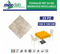 Tovaglie Coprimacchia 25 / 50 Pez Tessuto Non Tessuto Arabesco Grigio Per Tavoli