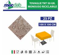 Tovaglie Coprimacchia 25 / 50 Tovaglie TNT Arabesco Bruno Per Tavoli