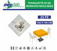 Tovaglie Coprimacchia 25 Qtà Tessuto Non Tessuto Disegni di Napoli Per Tavoli