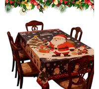 Tovaglie Da Tavola Natalizie Rettangolari - Babbo Natale e Renne Riutilizzabile - Tovaglie Natalizie Per Feste E Copritavola | Per Cucina Sala Da Pranzo Ristorante Casa Colonica Festa Invernale