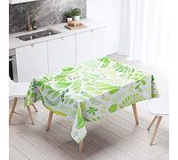 Tovaglie da Tavolo Impermeabile Rettangolare, Chickw11 Antimacchia Antipolvere da Tavolino Cucina Tavolo da Giardino Decorazione Foglie Tropicali Stampa 3D (Vite,100x140cm)