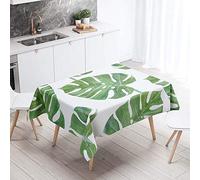 Tovaglie da Tavolo Impermeabile Rettangolare, Chickw11 Antimacchia Antipolvere da Tavolino Cucina Tavolo da Giardino Decorazione Foglie Tropicali Stampa 3D (Foglia di banana,140x260cm)