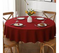 Tovaglie, Pulizia del PVC con Una tovaglia in Tela Cerata Pulita, Facile da Pulire, tovaglia in plastica vinilica(Wine Red,47.2 inch)