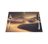 Tovaglietta all'americana in tessuto con stelle del deserto, 30,5 x 45,7 cm, 6 pezzi, design alla moda per la casa e la cucina