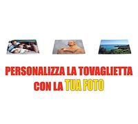 TOVAGLIETTA AMERICANA PERSONALIZZABILE CON FOTO PROPRIA COLAZIONE PRANZO CENA CASA IN MICROFIBRA STAMPATA CON COLORI ECOLOGICI