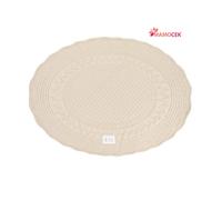 TOVAGLIETTA americana sottopiatto tortora quilt 34x50 tavola Nuvole di Stoffa