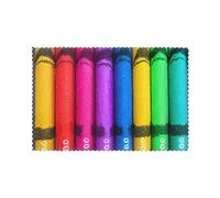 Tovaglietta antiscivolo resistente al calore con pastelli colorati, tovaglietta in tessuto lavabile, resistente alle macchie, facile da pulire.