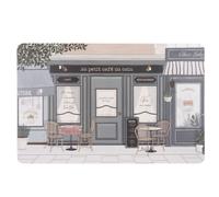 Tovaglietta ''Au petit café du coin'' verde, nero, bianco e beige