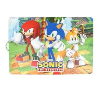 Tovaglietta con licenza ufficiale Sonic the Hedgehog, 42 cm, riutilizzabile, tappetino da pranzo per bambini, antiscivolo e facile da pulire, stoviglie stampate divertenti per bambini e bambini