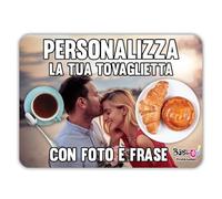Tovaglietta da Colazione in Plastica Personalizzata con Foto, Logo, Grafica, Frase o Testo Personalizzabile Idea Regalo per San Valentino, Anniversario, Natale e per Tutta la Famiglia