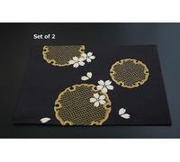 Tovaglietta da tè Kimono modello giapponese Yukiwakuro tessuto intrecciato...