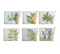 Villa d'Este Home Tivoli Oriental Botanique Set 6 Tovagliette double face in pvc