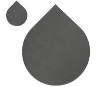 Tovaglietta E Sottobicchieri Waterdrop Tinta Unita Resistente Al Calore Lavabile Antiscivolo Tovaglietta All'americana In Pelle Durevole Per Tavolo Da Pranzo, Nero, 38x46CM/10x12CM,Grigio Scuro