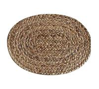 Tovaglietta fatta a mano in rattan intrecciato, tappetino isolante naturale in paglia per tavolo da pranzo, 30 x 40 cm