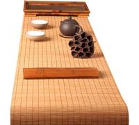 Tovaglietta in bambù per set da tè Kung Fu, fatto a mano, in doghe naturali, runner da tavola, tappeto per la casa,