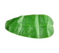 Tovaglietta in PVC con foglie di banane artificiali tropicali, tovaglietta runner per feste hawaiane Luau e tavolo da buffet a bordo piscina, decorazione per piante verdi, accessorio per eventi estivi