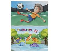 Tovaglietta Merenda Scuola Bambino - Set 2 Pezzi 30x45 Impermeabile - Tessuto PVC Morbido Bambini