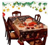 Tovaglietta Natalizia | Babbo Natale e Renne Riutilizzabile - Grande Tovaglietta per le Feste con Decorazioni Natalizie - Per Interno Esterno Cucina Ristorante Festa Invernale Raduno Familiare