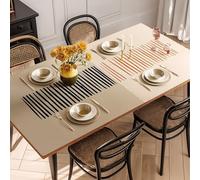 Tovaglietta Rettangolare In PVC Non Lavabile Con Motivo A Blocchi Di Colore, Resistente All'usura,Impermeabile E Resistente All'olio,Adatta For Tavolo Da Pranzo,Mobile TV(Stripes,23.6x47.2in)