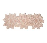 Tovaglietta rettangolare in PVC per tavolo da pranzo, con isolamento protettivo, finitura liscia e influenza decorativa di lusso leggera senza tempo (oro rosa)