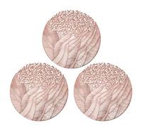 Tovaglietta rotonda | 40 x 40 cm lavabile vaso di fiori Pad rotondo 3 x, decorazione per cucina sala da pranzo, tovagliette decorative per la casa per l'inaugurazione della casa