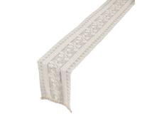 Tovaglietta runner da tavolo elegante in pizzo bianco per arredamento caffè tre