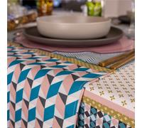 Tovaglietta Runner in cotone Stampato MODER DECOR 160x50cm cotone stampato con trattamento anti macchia e antigoccia multicolor
