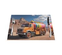 Tovaglietta tessuta 1 resistente al calore facile da pulire adatta per feste all'aperto decorazione della cucina casual accessori da tavolo 30,5 x 45,7 cm stampa camion mixer colori