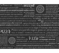 TOVAGLIETTE 30X40 FATO NERA X200 PIZZA MANIA BIANCO