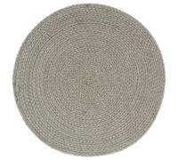 Tovagliette 4 pz Grigio Neutro 38cm Rotonde in Cotone