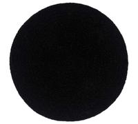 Tovagliette 4 pz Nero Neutro 38 cm Rotonde in Cotone
