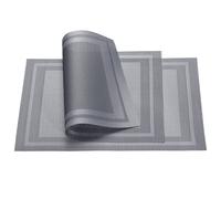 Tovagliette 450x300mm 8pz PVC Tavolo Lavabile Tessuto Tovaglietta,Grigio