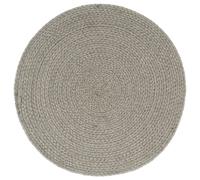 Tovagliette 6 pz Grigio Neutro 38 cm Rotonde in Cotone