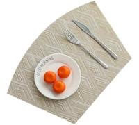 Tovagliette A Cuneo Con Motivo A Rombo, Resistenti Al Calore, Lavabili, Antiscivolo, Durevoli In PVC Per La Cena Di Natale, Del Ringraziamento, Giallo, 44x29 Cm,Giallo