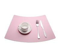 Tovagliette a cuneo da 4/6/8 pezzi, 19,6" x 12,9" in similpelle, tovagliette rotonde antiscivolo, resistenti al calore, tovagliette da cucina(Rosa,Set of 6)