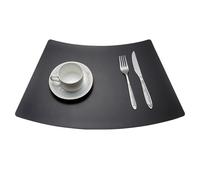 Tovagliette a cuneo da 4/6/8 pezzi, 19,6" x 12,9" in similpelle, tovagliette rotonde antiscivolo, resistenti al calore, tovagliette da cucina(Dark gray,Set of 8)