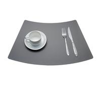 Tovagliette a cuneo da 4/6/8 pezzi, 19,6" x 12,9" in similpelle, tovagliette rotonde antiscivolo, resistenti al calore, tovagliette da cucina(Medium gray,Set of 4)