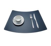 Tovagliette a cuneo da 4/6/8 pezzi, 19,6" x 12,9" in similpelle, tovagliette rotonde antiscivolo, resistenti al calore, tovagliette da cucina(Dark blue,Set of 4)