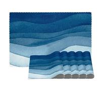 Tovagliette all'americana Set di 4 Tovagliette per tavolo da pranzo Tovagliette di stoffa Tovagliette per cucina Tovaglietta per interni ed esterni,Arte astratta Oceano Pesce
