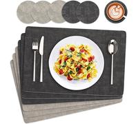 Tovagliette Americane E Sottobicchieri Set Di 6, Resistente Al Calore E Antisciv