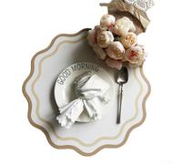 Tovagliette da pranzo in pelle resistente al calore, progettate per cucine e ristoranti, offrono protezione da calore, graffi e fuoriuscite migliorando l'estetica dello spazio da pranzo (kaki)