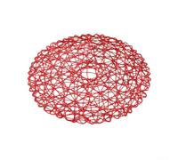 Tovagliette di carta che combinano trama intrecciata e design cavo per una presentazione leggera della tavola e la cura (rosso, 4 pezzi)