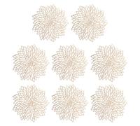 Tovagliette dorate da 8 pezzi, tovagliette resistenti al calore, tovagliette resistenti al calore, decorazione da tavola, tovagliette decorative, tovagliette, tovagliette lavabili
