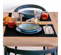 Tovagliette Gioele in cotone 35x50, Set da 2, Nero
