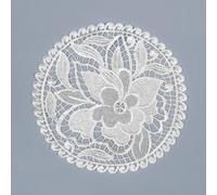 Tovagliette in pizzo, 4 pezzi, rotonde, cave, ricamate francesi, sottobicchieri, comodino, tovagliette, stile etnico, 40 x 40 cm, stile 12