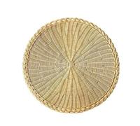 Tovagliette intrecciate, 10-30cm Round/Elliptic Woven Placemats Natural Corn Husk/Water Hyacinth Placemats(Natural1 25cm)
