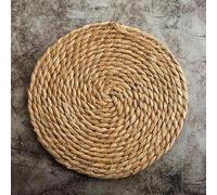 Tovagliette intrecciate, 11-38cm Woven Placemats, Round Placemats Rattan Placemats, Wicker Water Hyacinth/Corn Husk Placemats(Water Hyacinth,18cm)